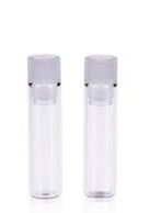 Rose 1mL 8x30mm Flat Base Clear Glass Shell Vial with Plug. 200pcs/pk.
