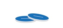 Rose 9-425 Blue PTFE/White Silicone Septa 1mm Thick Pre-Slit. 100pcs/pk.