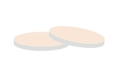 Rose 13-425 Natural PTFE / White Silicone Septa 1mm thick. 100pcs/pk
