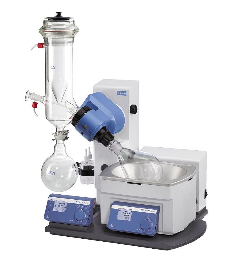 IKA RV 10 Digital with Dry Ice Condenser, Automatic Lift, Heating Bath HB Digital