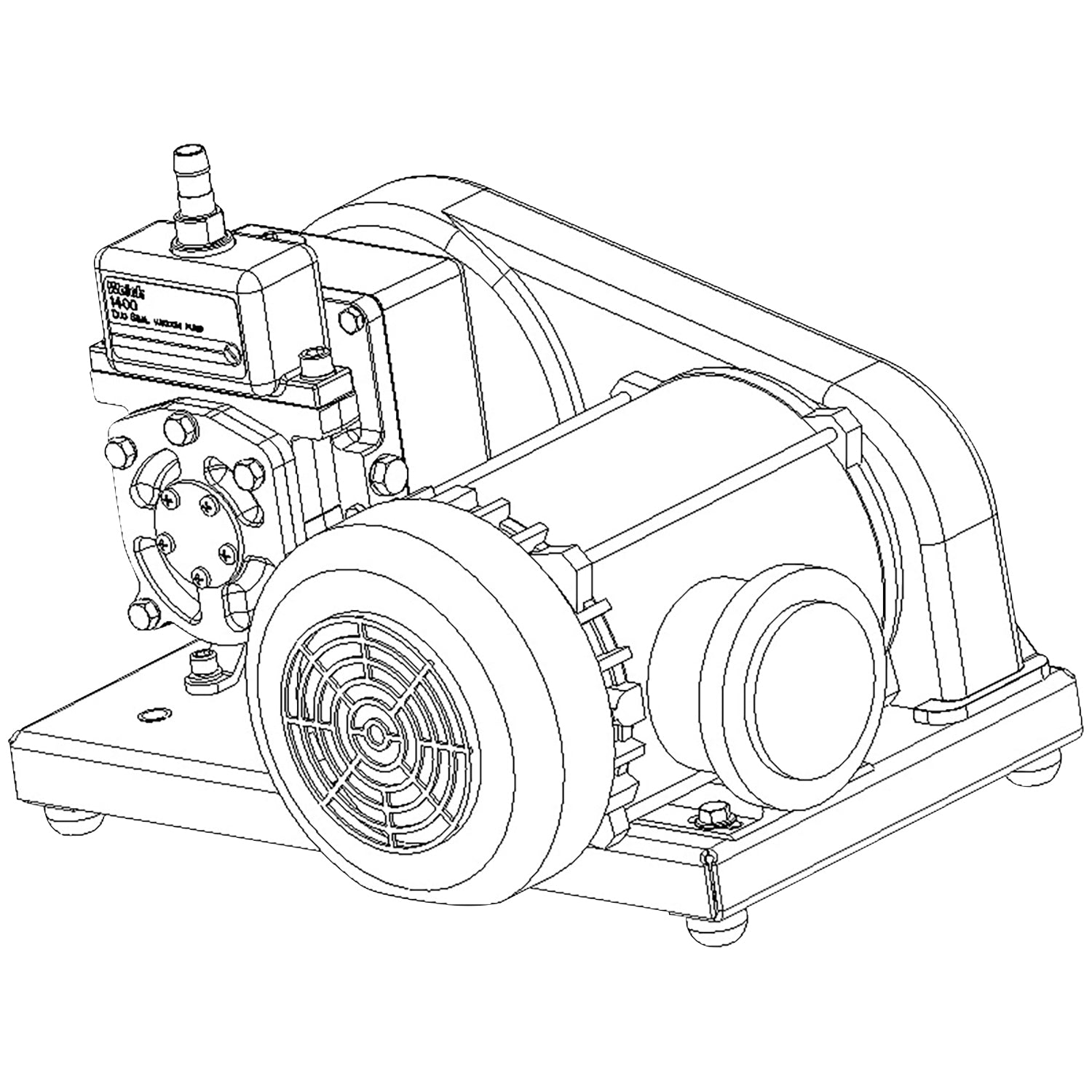 WELCH Duoseal, 115V 60Hz 1Ph, Exp. Proof Motor, 0.9 CFM