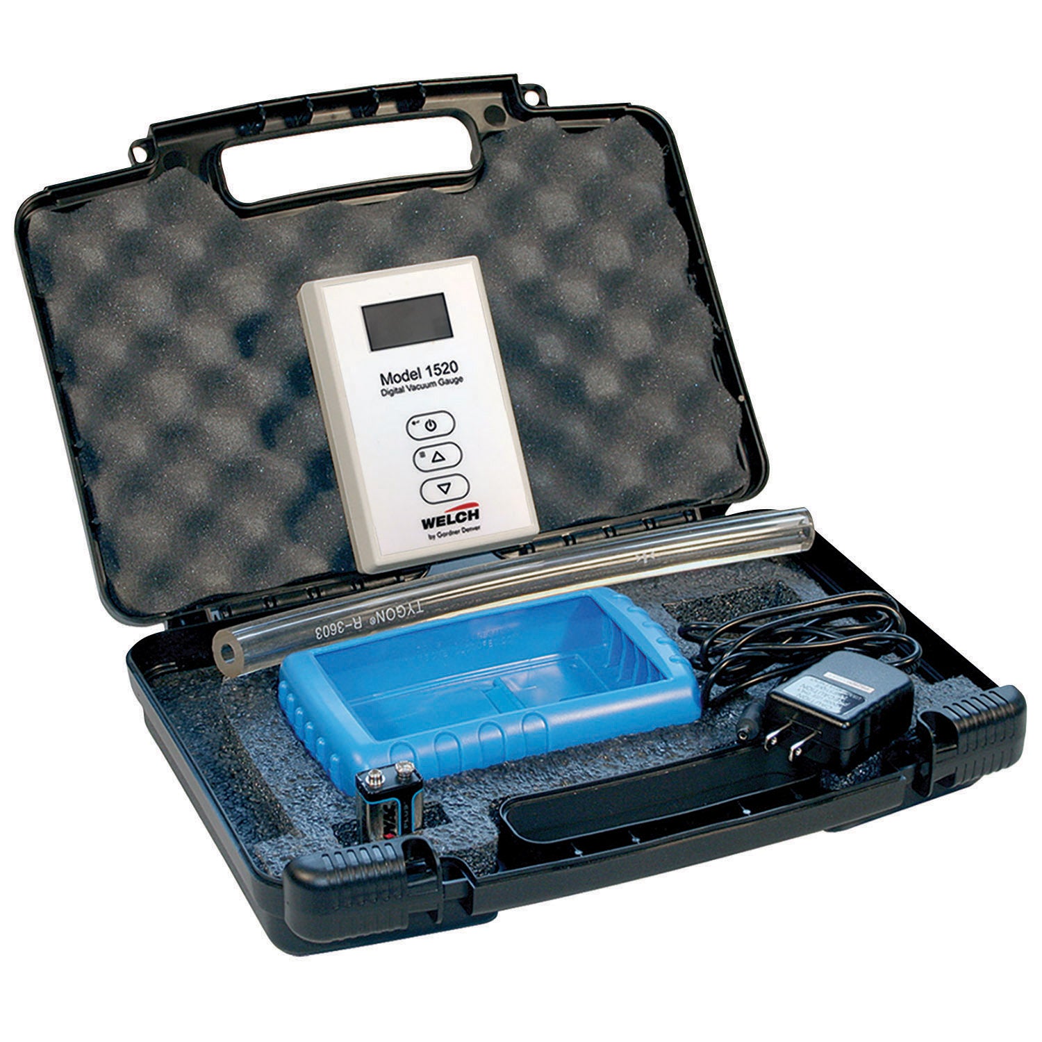 WELCH Vacuum Gauge Kit, 1 to 760 Torr, 9V, for 115V