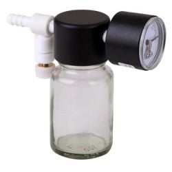 ROCKER New Glass Moisture Trap/ Vacuum Regulator for Chemker 300/400/410/411(Gauge Forward),Cover : PETP
