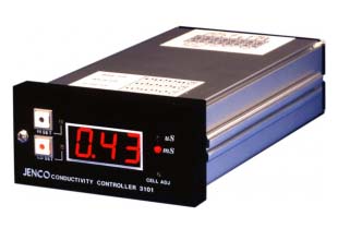 Jenco Conductivity Controller, Adjustable 0-199 mS To 0-99 uS, LCD Display, 1/8-Din Panel Mount