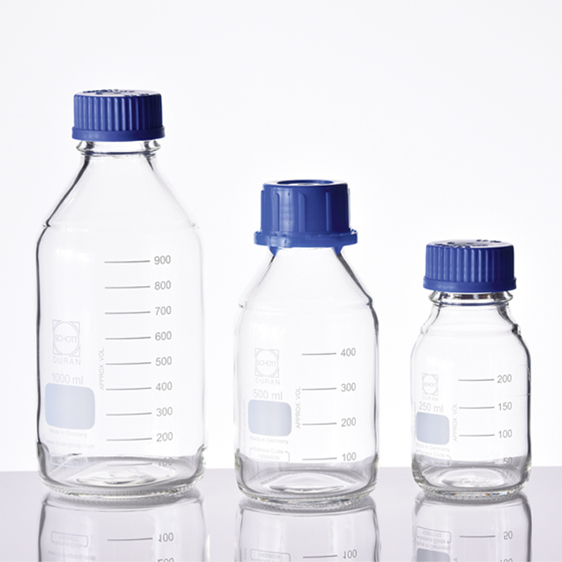Socorex Reagent Bottle with Cap, Polyethylene/Glass, Clear, 45 mm, 250 mL