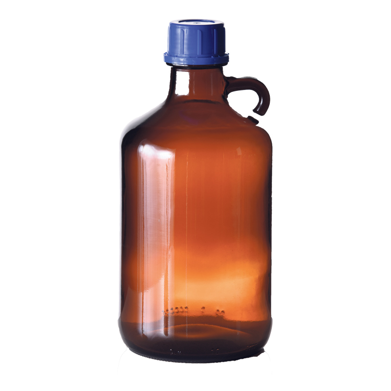 Socorex Reagent Bottle with Cap, Polyethylene/Glass, Brown, 32 mm, 2500 mL
