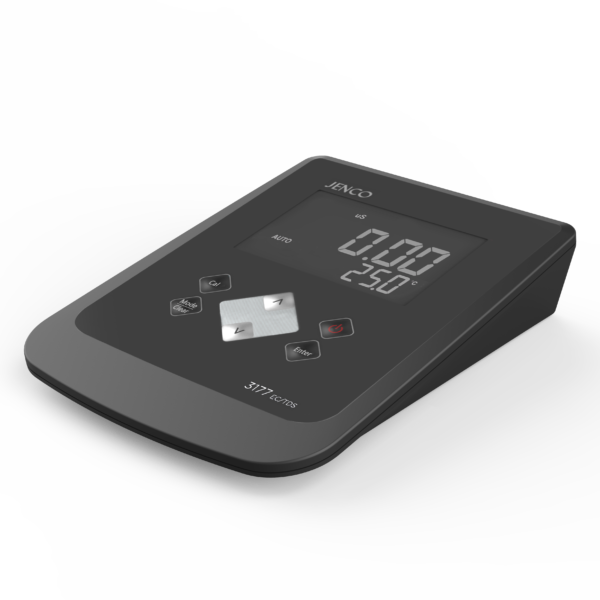 Jenco Benchtop Conductivity Kit, Includes 3177 Benchtop, Conductivity/Temperature/TDS Meter, 109 Glass/Platinum, W/ 8-Pin Connector, K=0.1,AC Adapter, 9 VDC, Center Negative