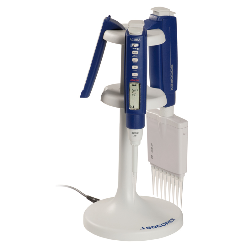 Socorex Charging Stand for 4.8V Acura® Electro Pipettes, White, 1 PK