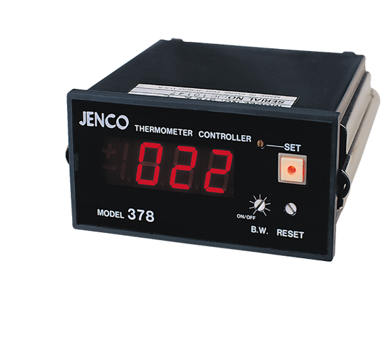 Jenco Single Relay Temperature Controller, Type K (Temperature F, Analog Voltage Output, 1/8-Din Panel Mount)