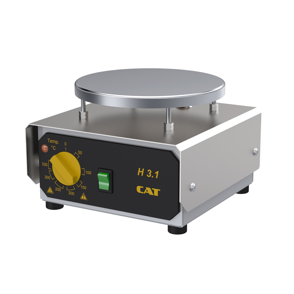 CAT Basic Hotplate for the daily lab routine H 3.1 with stainless steel hotplate, 40 - 330 °C, 500 W