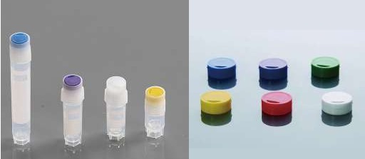 NEST Cap Insert for Cryogenic Vial, Red, 100/pk, 1000/Box