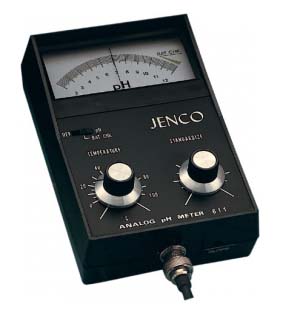 Jenco Handheld Analog pH Meter Kit, Includes 611 Handheld Analog pH Meter (Meter Only), 600P pH Electrode, 3-ft Cable, BNC Connector, Max Temp. 60 Deg. C, 600F Carrying Case