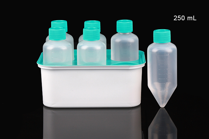 NEST 250 mL PP Centrifuge Tubes with Plug Seal Cap, Racked, STERILE，6/pk, 24/Box