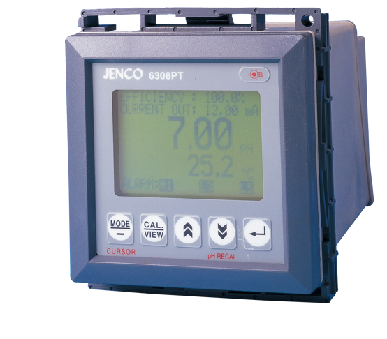 Jenco Analyzer Graphic Display, 3-Relays, Ip-65 Case, RS-485 Interface (pH, Temperature, 4-20 mA Output, 1/4-Din Panel Mount)