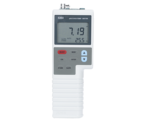 Jenco Handheld Conductivity Kit, Includes 6360 Handheld/Portable pH/Conductivity/Temperature Meter, 600P pH Electrode, 3-ft Cable, BNC Connector, Max Temp. 60 Deg. C, 6350F Carrying Case