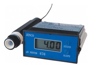 Jenco Monitor, No Relays, LCD Display, BNC (pH/Mv/ORP, Analog Voltage Output, 1/8-Din Panel Mount)