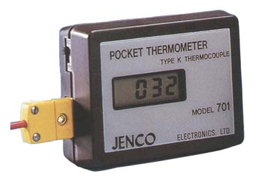 Jenco Magnetic Back Meter, Type T, Temperature Range: -100F To 700F