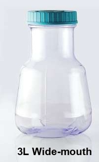 NEST 3L PC Wide-mouth High Efficient Erlenmeyer Flasks, Flat Base, Vent Filter Cap, STERILE, 1/pk, 4/Box