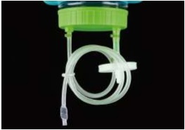 NEST Inverted Liquid Transfer Cap System for 3L Wide-Mouth Erlenmeyer Flasks, Green, Pipe Diameter :1/8" ID, ¼" OD, Sterile, 1/pk, 4/Box