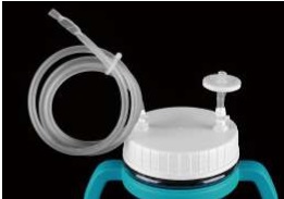 NEST Bi-Directional Liquid Transfer Cap System for 3L Erlenmeyer Flasks, White, Pipe Diameter :1/8" ID, ¼" OD, Sterile, 1/pk, 4/Box