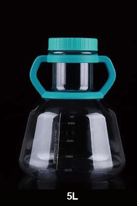 NEST 5L PC High Efficient Erlenmeyer Flasks, Flat Base, Vent Filter Cap, Sterile, 1/pk, 4/Box