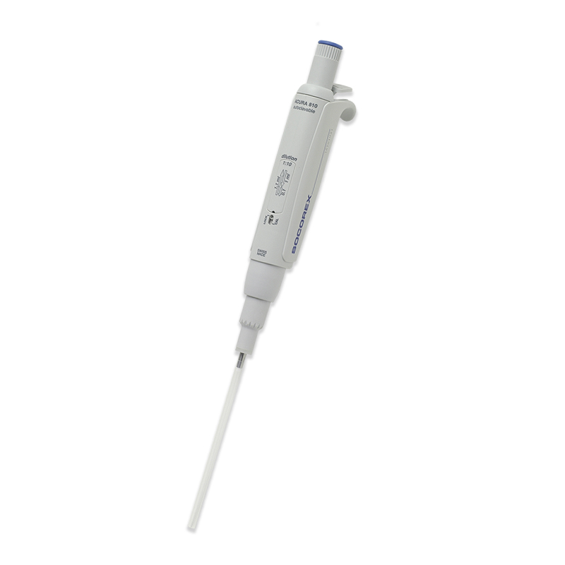 Socorex Dilution Pipette, Acura 810, Autoclavable, 1 or 0.1 mL, Dilute Tip, 1 Channel