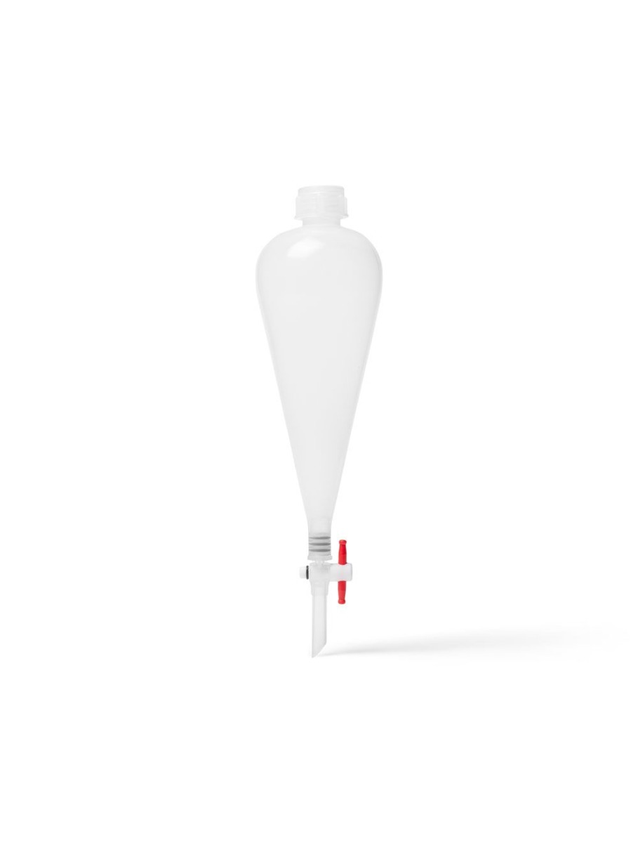 United Scientific Polypropylene Separatory Funnels With Leak-Proof Threaded Screw Cap, 250ML