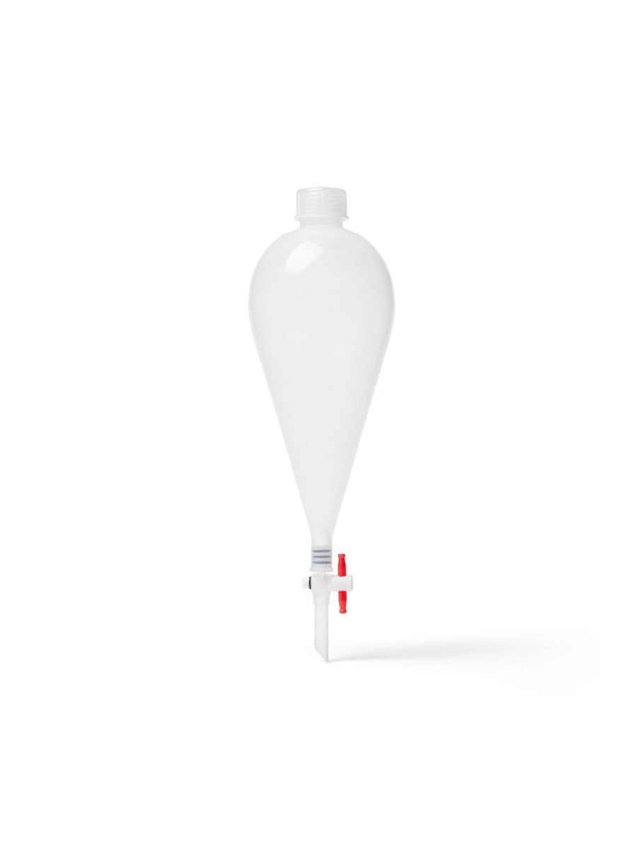 United Scientific Polypropylene Separatory Funnels With Leak-Proof Threaded Screw Cap, 500ML