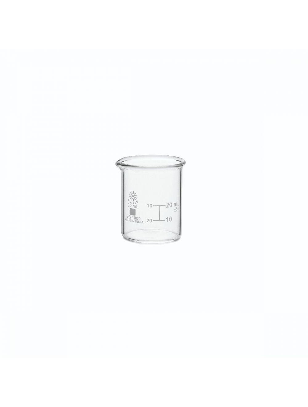 UNITED SCIENTIFIC Borosilicate, Graduated, 30ml. 12/Pkg