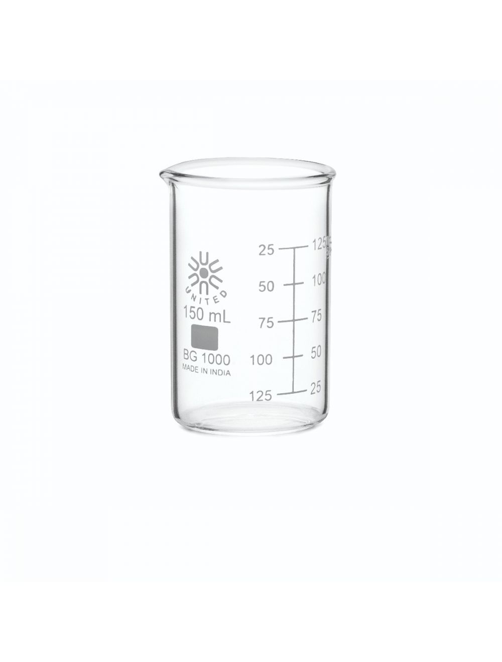 UNITED SCIENTIFIC Borosilicate, Graduated, 400mL. 12/Pkg