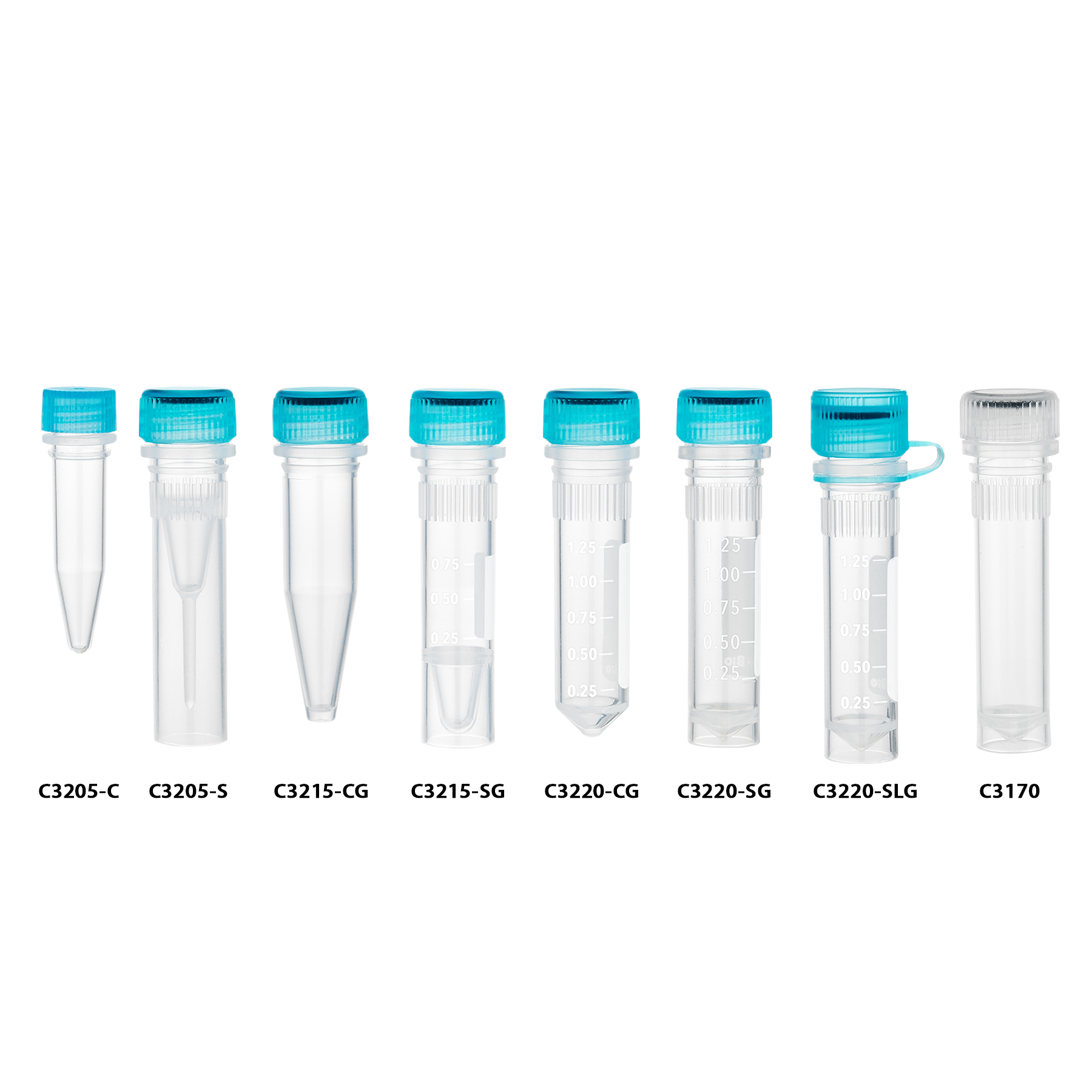 Rose ClearSeal™ screw-cap microtubes, 0.5mL, w/ O-ring & caps, Sterile, non-graduated, conical bottom, 20 resealable bags of 50 tubes, 1000/cs