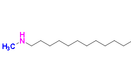 N-methyldodecylamine, CAS # 7311-30-0, C13H29N, MW 199.38, 98%