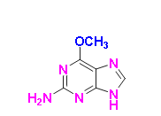 6-O-Methylguanine, CAS # 20535-83-5, C6H7N5O, MW 165.15, >99%