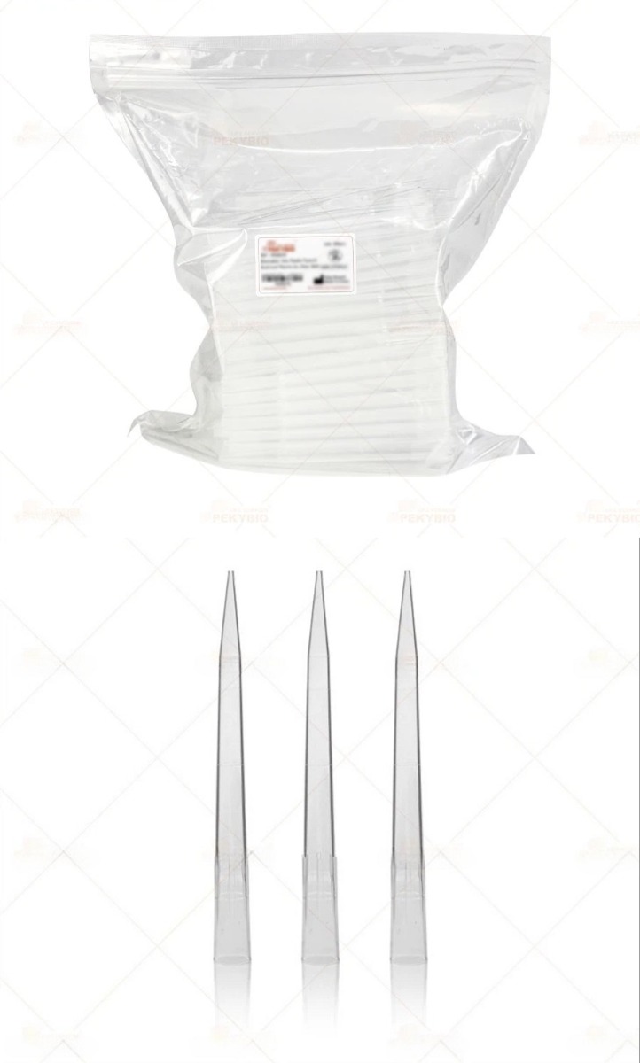300uL Pipette Tip. Non-filter. Extended. Low Retention. Clear. Bulk. Non-Sterile 1000pieces/bag. 