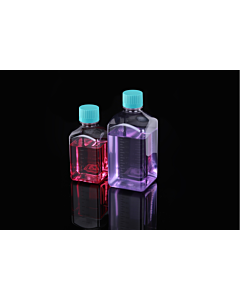 NEST 500mL Square Shape PET Media Bottles, Sterile, 8/pk, 24/Box