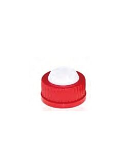 Rose Red GL45 Safety Cap with Three Holes for 1/8 inch OD Tubing. 1pc/pk.