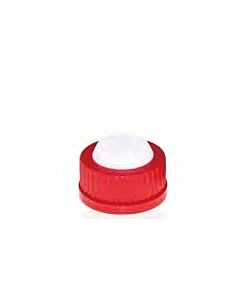 Rose Red GL45 Safety Cap with Three holes for 1/16 inch OD tubing. 1pc/pk.