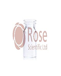 Rose 2mL Clear Glass Flat Base 11mm Snap Vial Wide Opening. 100pcs/pk.
