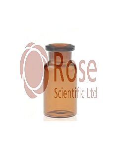 Rose 10mL Amber Glass 22.5x46mm. 20mm Beveled Edge. Flat Bottom. Crimp Headspace Vial. 100pcs/pk.