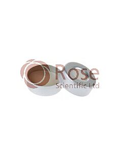 Rose 20mm Open Top Aluminum Crimp Cap (10mm hole) with 20mm Natural PTFE/White Silicone Septa 3mm Thick. 100pcs/pk.