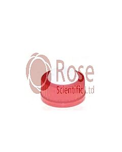 Rose Red GL45 Safety Cap with Three Holes for 1/8 inch OD Tubing. 1pc/pk.