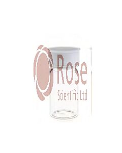 Rose 20mL 27.5x57mm Clear Glass EPA/TOC Vial 24-400 White Open Top PP Screw Cap with 22mm Natural PTFE/White Silicone 3.0mm thick Septa (EPA Quality) and Dust Cover. 100pcs/pk.