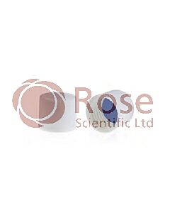 Rose 15-415 White Closed Top PP Cap for Test Tube with 15mm Natural PTFE/White Silicone Septa 1.5mm Thick. 250pcs/pk