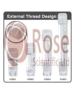 Rose Cap Inserts for Cryogenic Vials, Assorted Colors, 500/pk