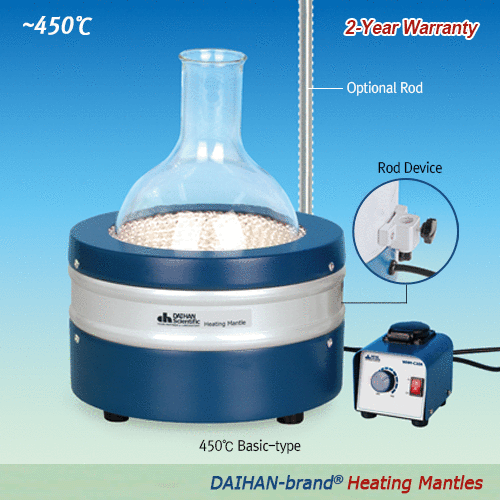 Daihan Heating Mantle Steel-Case, Large Capacity, F.10Lit. 450 °C, 120V