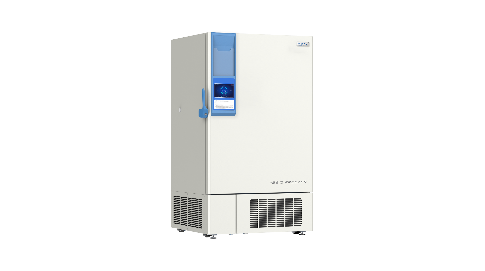 Meling Biomedical Ultra-Low Temperature Freezer, -86°C, 778 L. Max Samples of 60,000 (24 Racks)