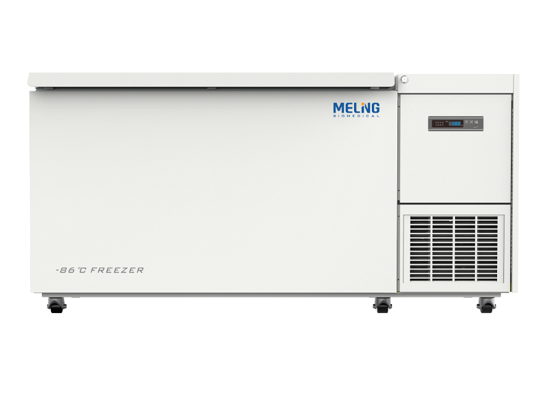 Meling Biomedical Ultra-Low Temperature Chest Freezer, -86°C, 668 L. Max Samples of 50,000 (20 Racks)