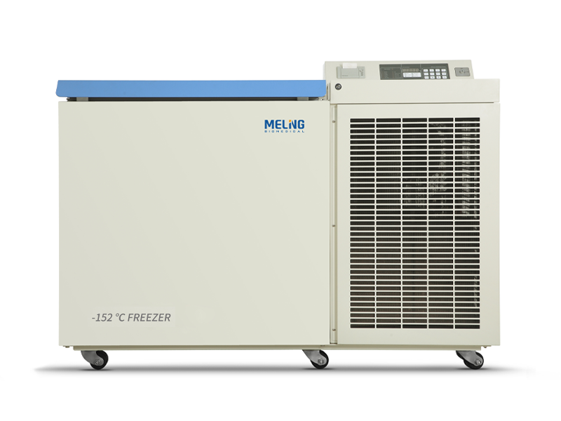 Meling Biomedical Cryogenic Freezer Ultra Deep Freezer, -150℃, 128 L, Chest Type. Max Samples of 8100 (9 Racks)