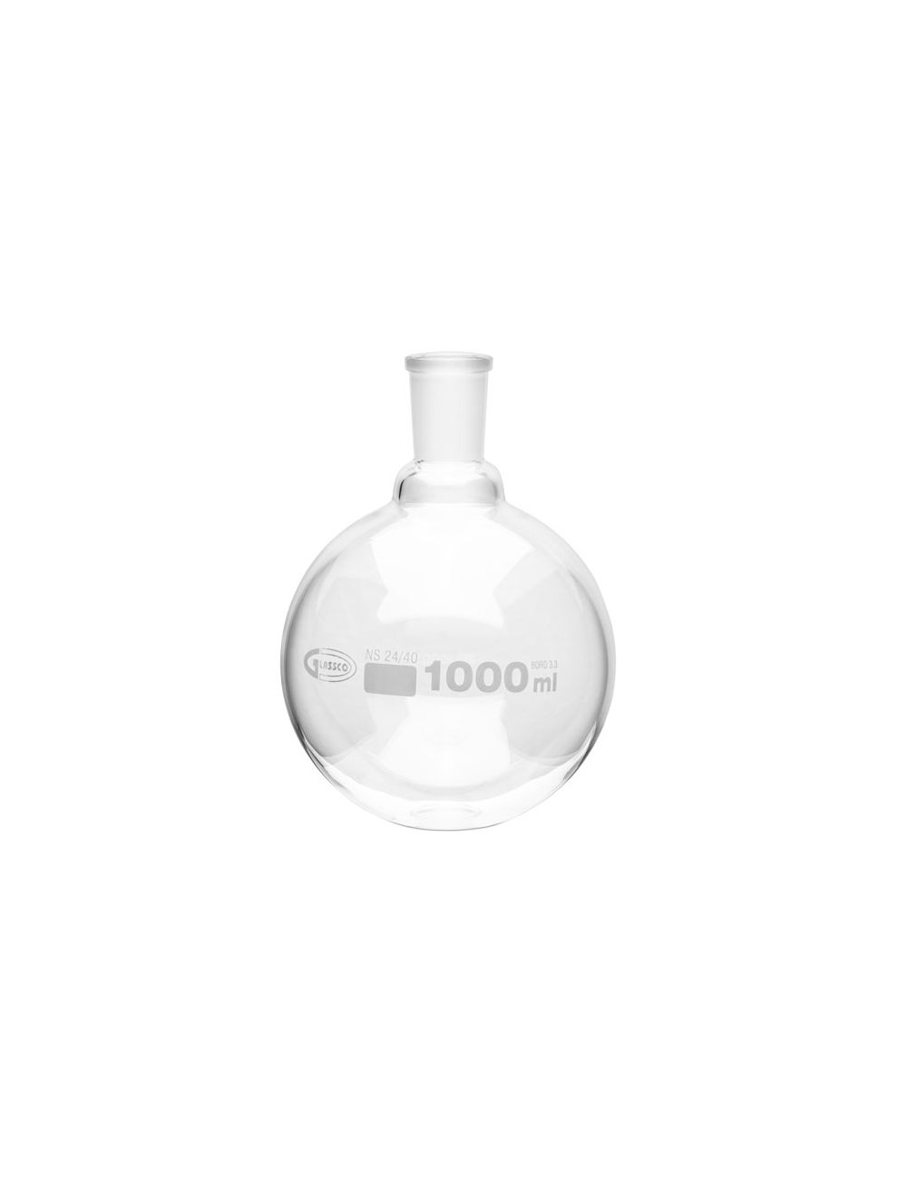 UNITED SCIENTIFIC 1000 ml Borosilicate RB Flask with 24/40 Joint