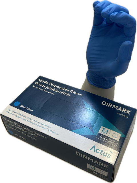 Nitrile Gloves, Violet Blue, 4 Mil, Powder-Free - Medium  100 pc/bx, 10 boxes/cs